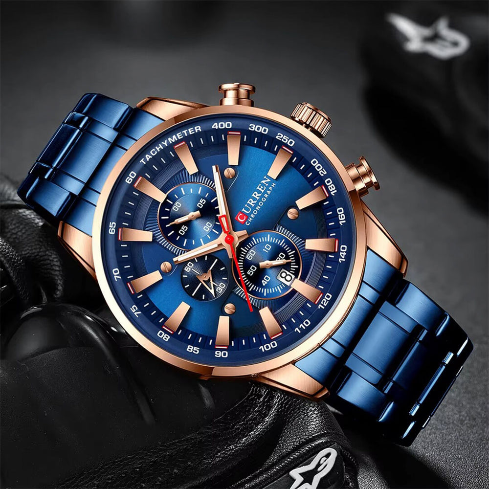 Reloj Curren CUR-75 Hombre Acero Azul