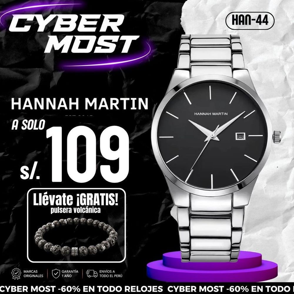 Reloj Hannah Martin HAN-44 Hombre Acero Plateado