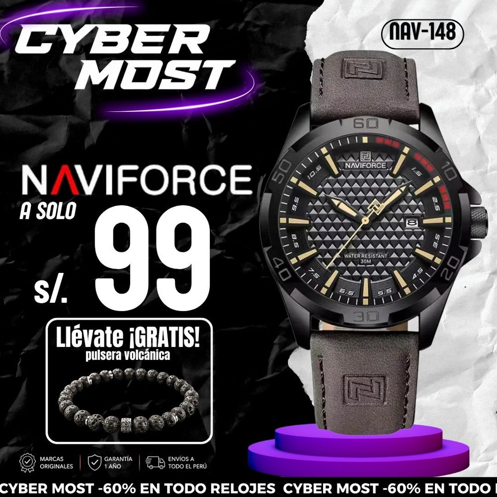 Reloj Naviforce NAV-148 Hombre Cuero Marrón