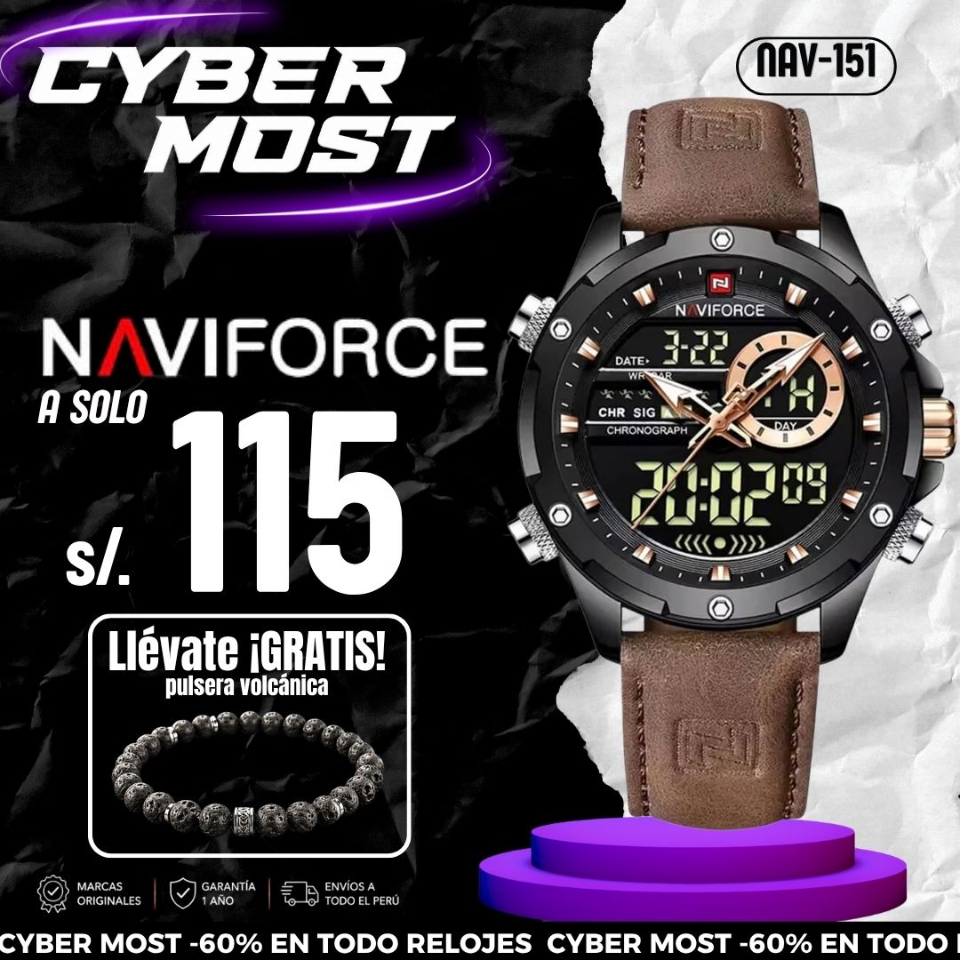 Reloj Naviforce NAV-151 Hombre Cuero Marrón