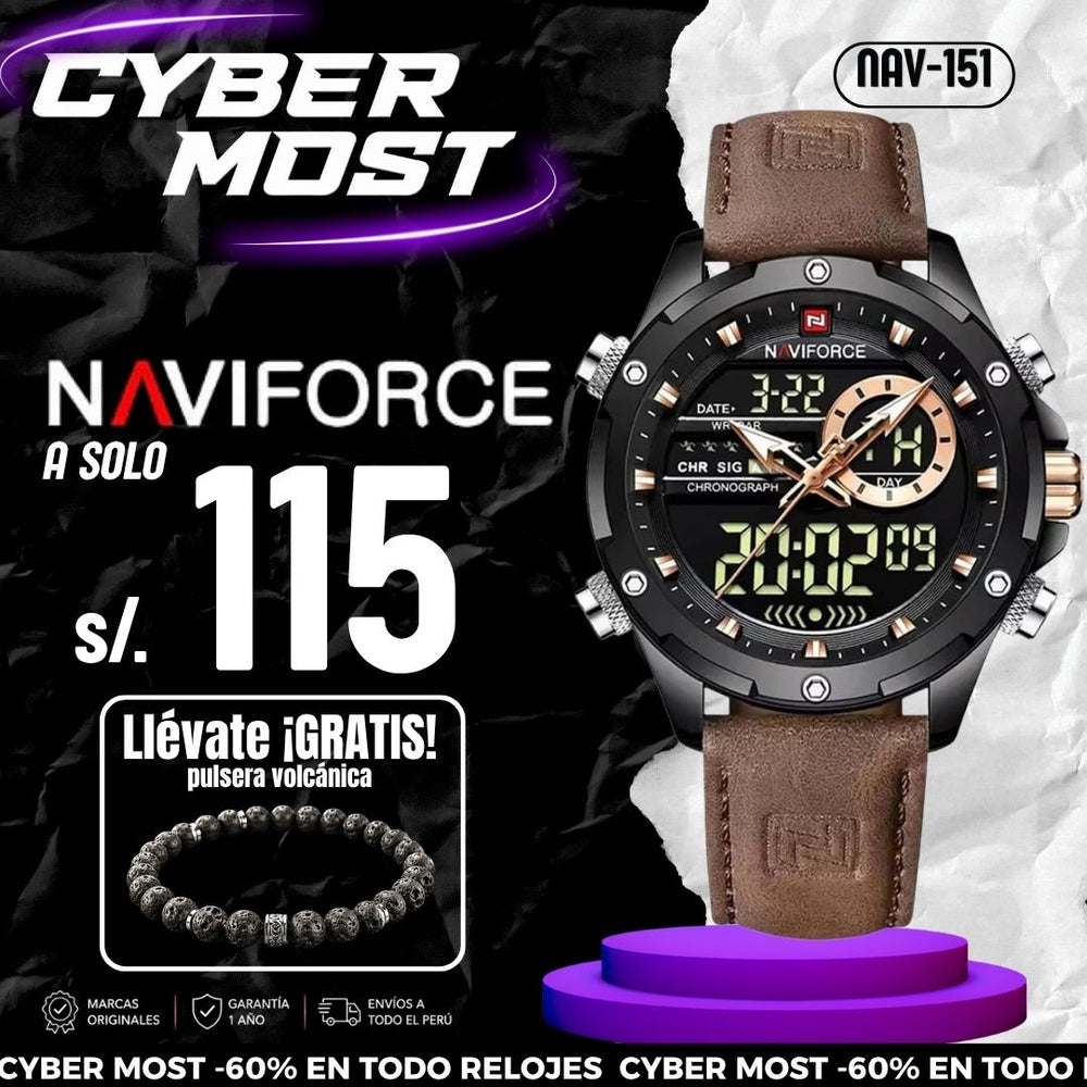 Reloj Naviforce NAV-151 Hombre Cuero Marrón