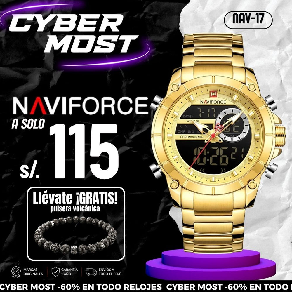 Reloj Naviforce NAV-17 Hombre Acero Dorado