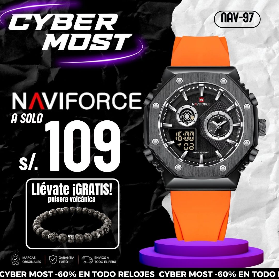 Reloj Naviforce NAV-97 Hombre Deportivo Naranja