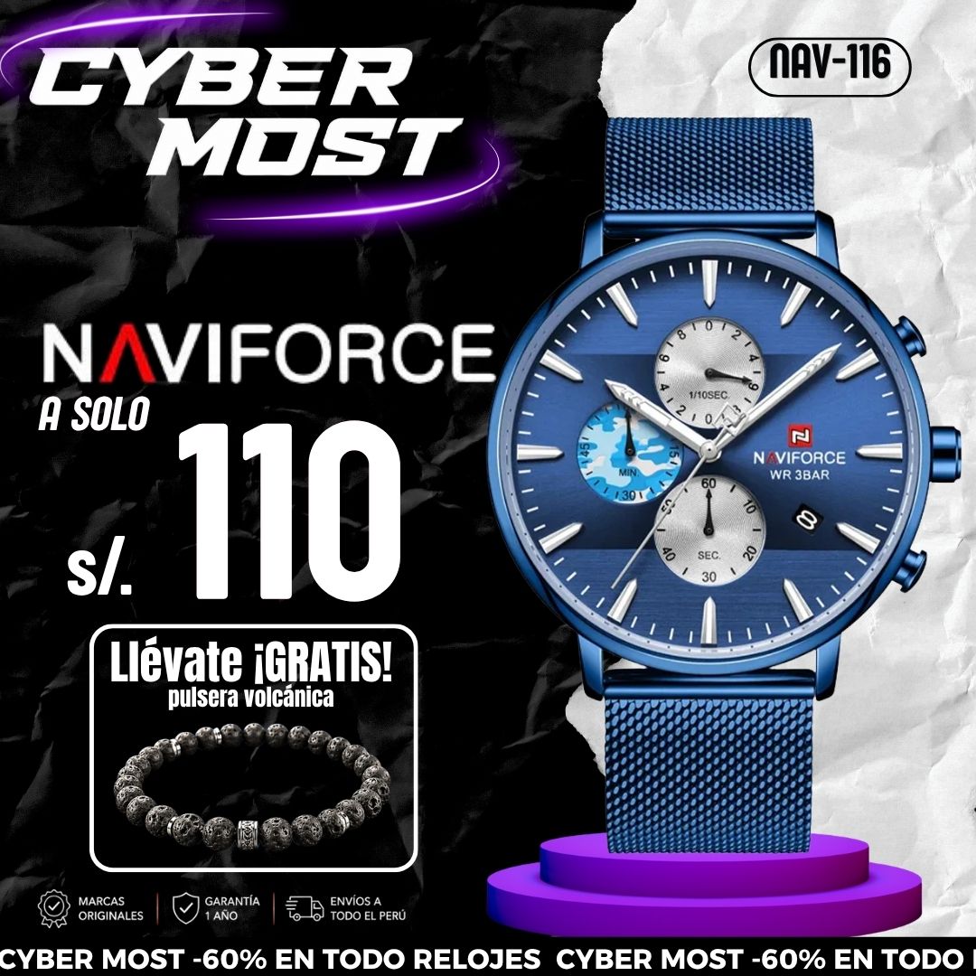 Reloj Naviforce NAV-116 Hombre Acero Azul