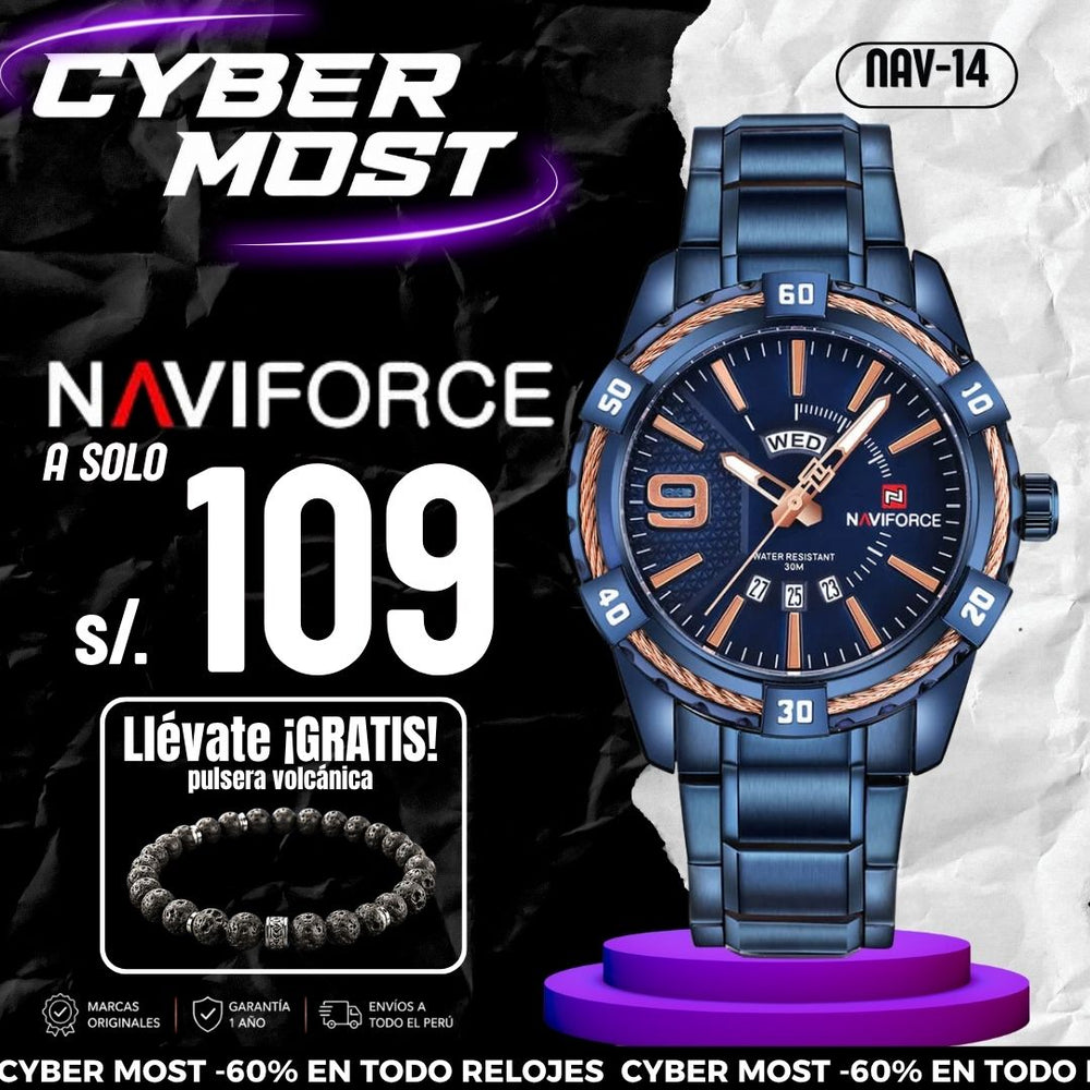 Reloj Naviforce NAV-142 Hombre Acero Azul