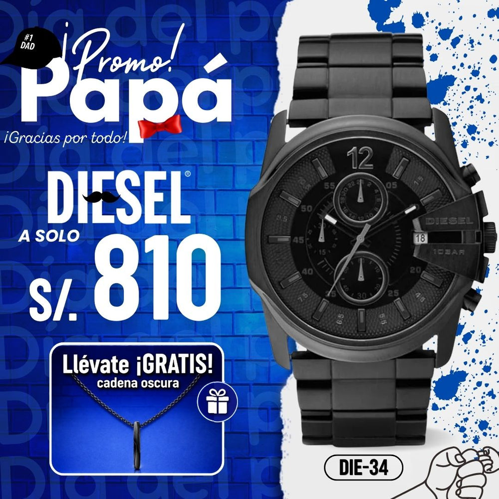 Reloj Diesel Mega Chief DZ4180 Hombre Acero Negro