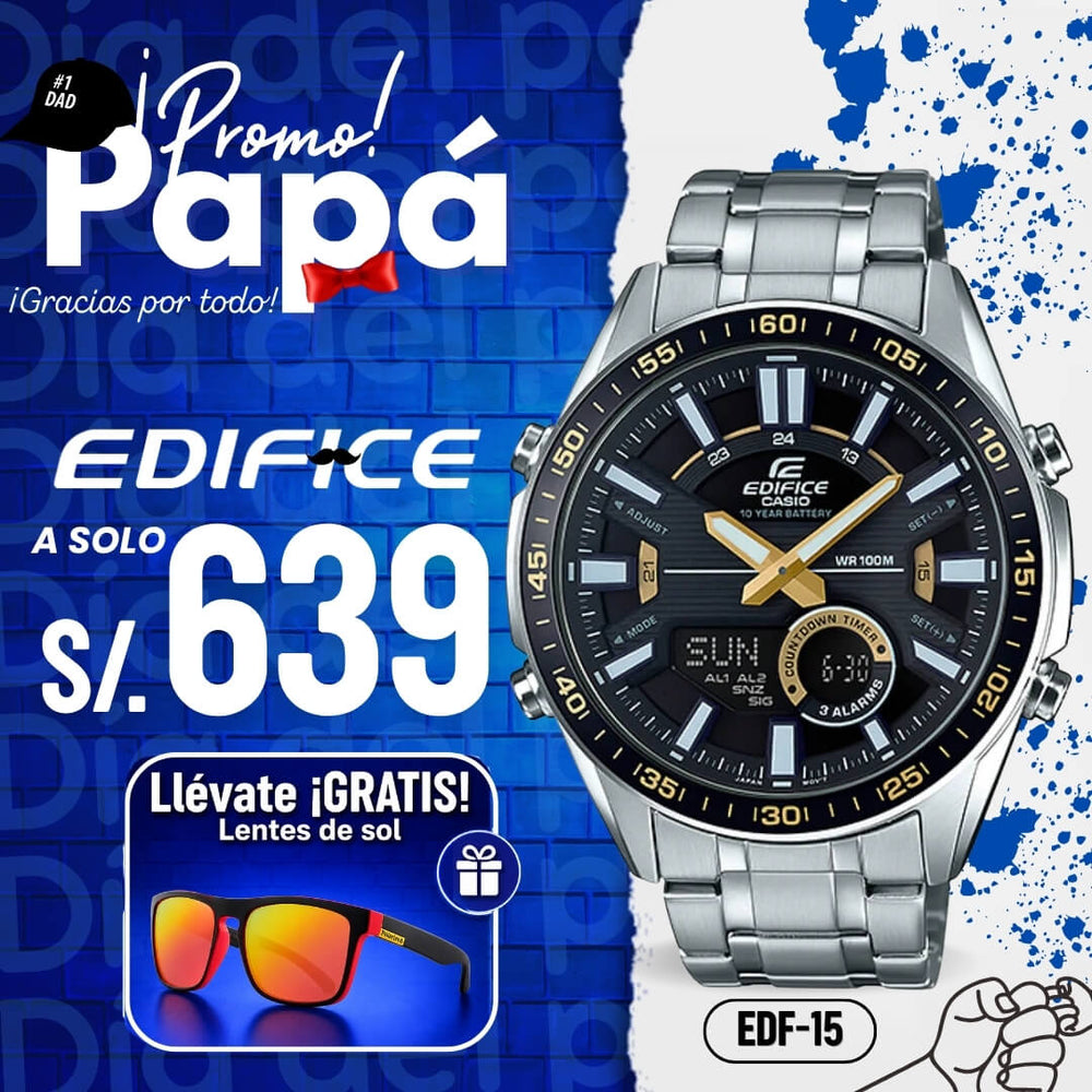 Reloj Edifice EFV-C100D-1BV Hombre Acero Plateado