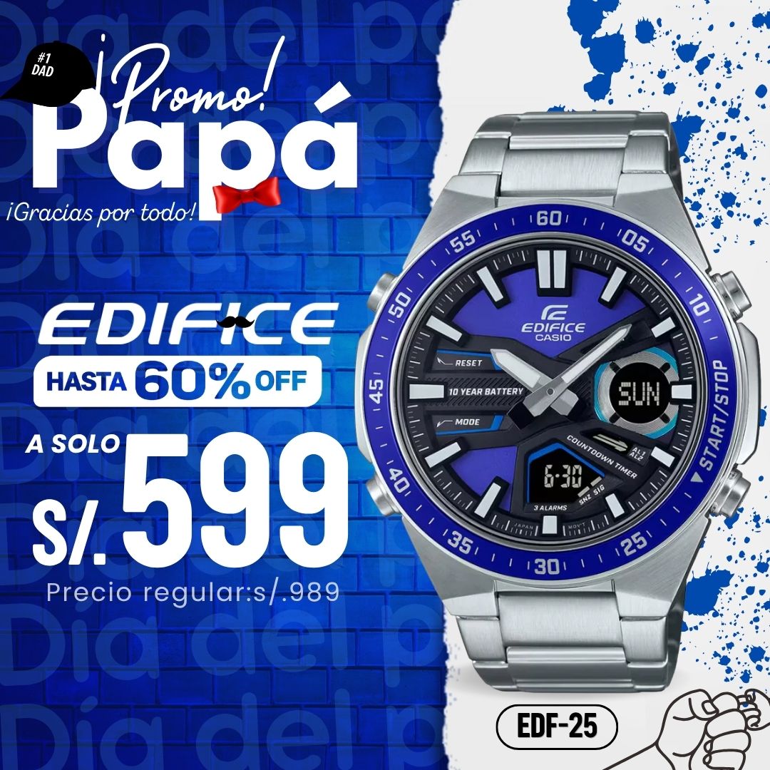 Reloj Edifice EFV-C110D-2A Hombre Acero Plateado