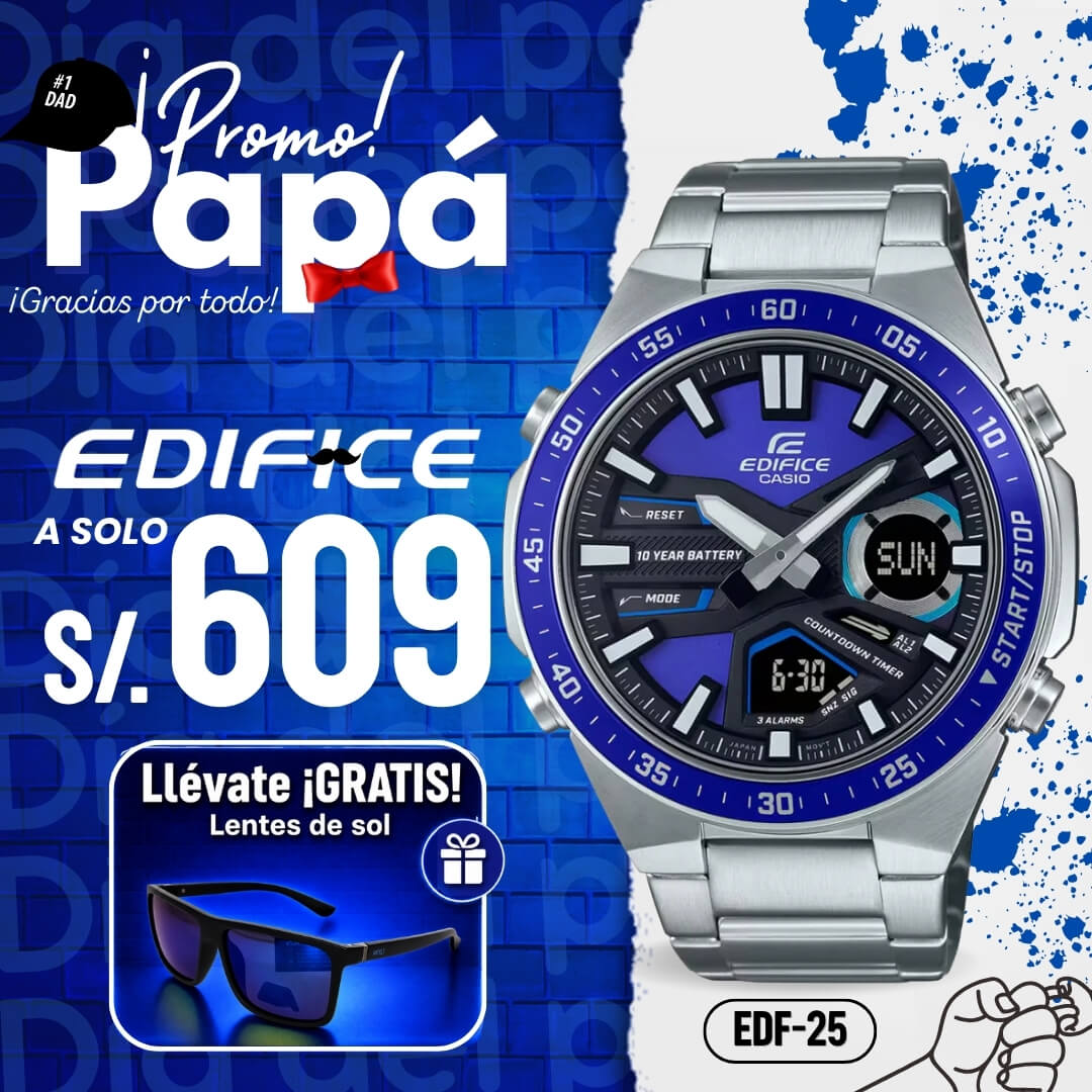 Reloj Edifice EFV-C110D-2A Hombre Acero Plateado