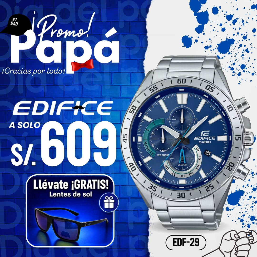 Reloj Edifice EFV-620D-2A Hombre Acero Plateado