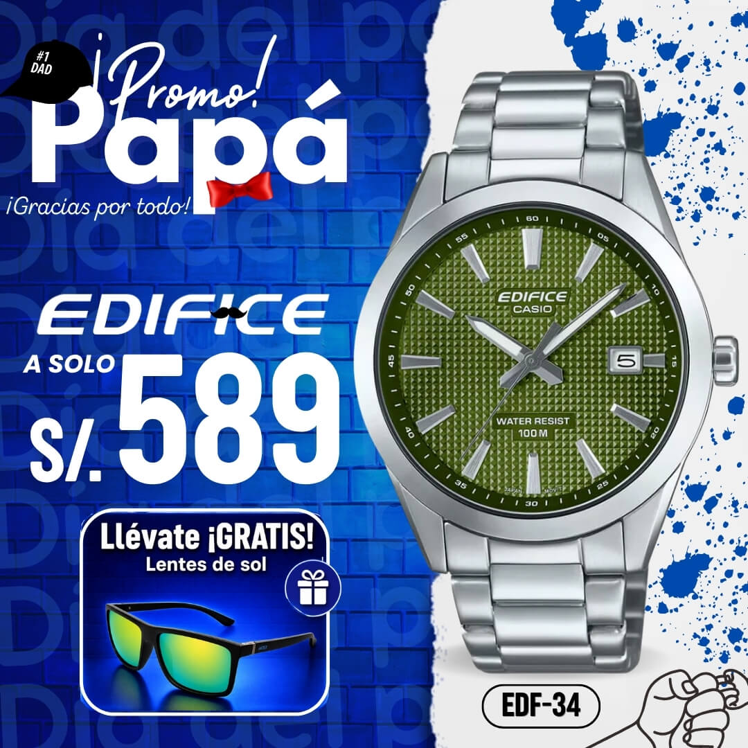 Reloj Edifice EFV-160D-3AVDF Hombre Acero Plateado