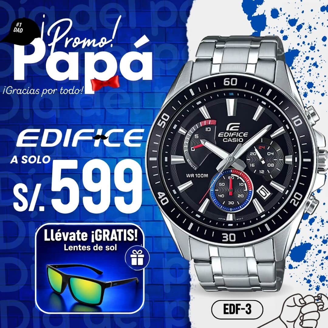 Reloj Edifice EFR-552D-1A3V Hombre Acero Plateado