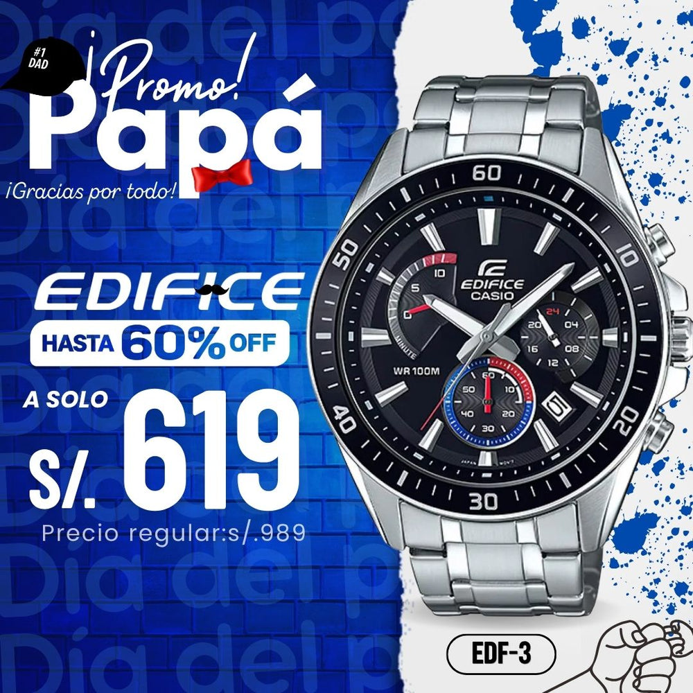 Reloj Edifice EFR-552D-1A3V Hombre Acero Plateado