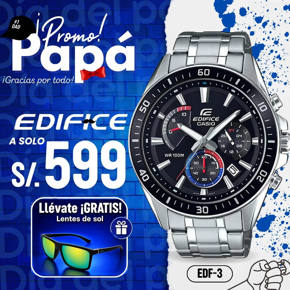Reloj Edifice EFR-552D-1A3V Hombre Acero Plateado