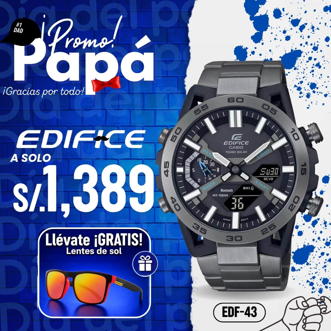 Reloj Edifice ECB-2000DC-1A Hombre Bluetooth Gris