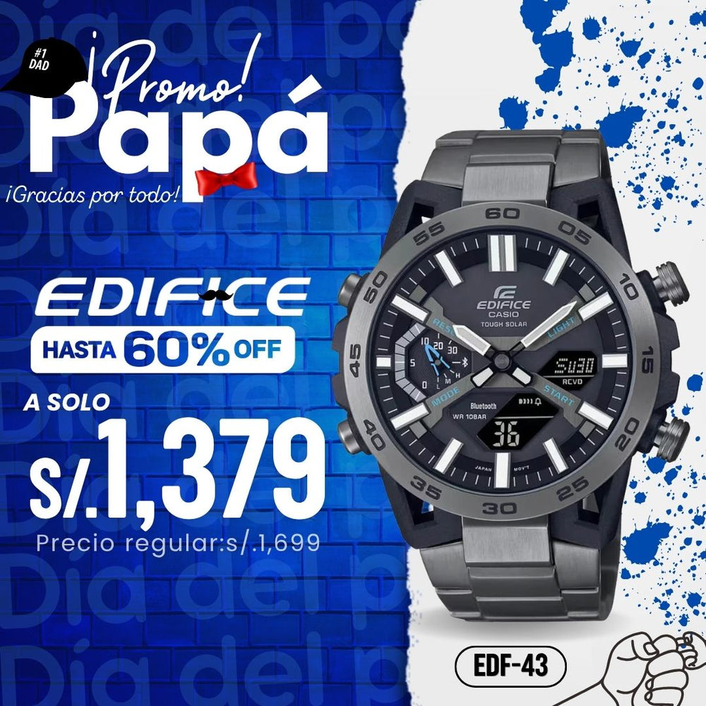 Reloj Edifice ECB-2000DC-1A Hombre Bluetooth Gris