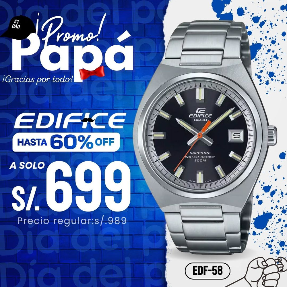Reloj Edifice EFB-109D-1AVDF Hombre Acero Negro