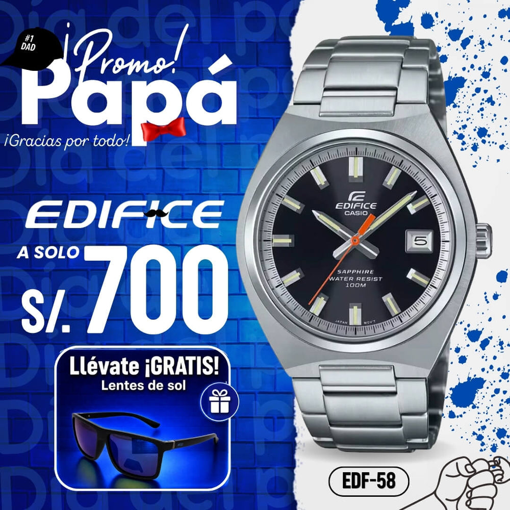 Reloj Edifice EFB-109D-1AVDF Hombre Acero Negro