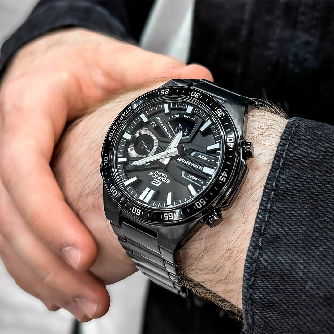 Reloj Edifice EFV-C110DC-1A Hombre Acero Negro | EDF-11