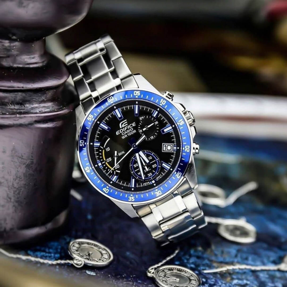 Reloj Edifice EFV-540D-1A2 Hombre Acero Plateado