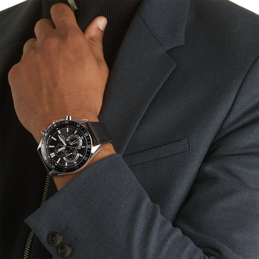 Reloj Edifice EFV-620L-1A Hombre Cuero Negro