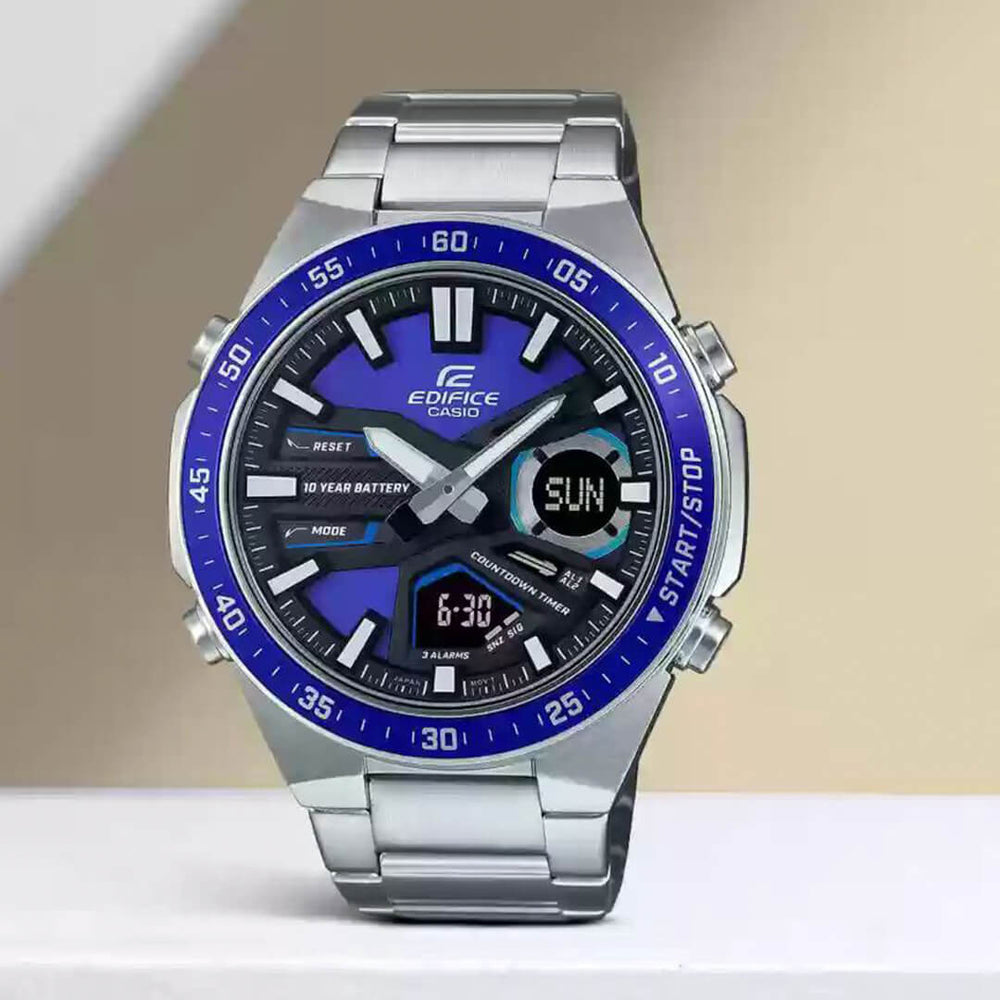 Reloj Edifice EFV-C110D-2A Hombre Acero Plateado