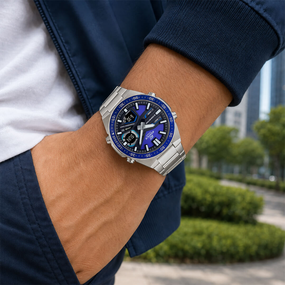 Reloj Edifice EFV-C110D-2A Hombre Acero Plateado