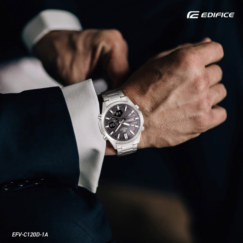 Reloj Edifice EFV-C120D-1A Hombre Acero Plateado