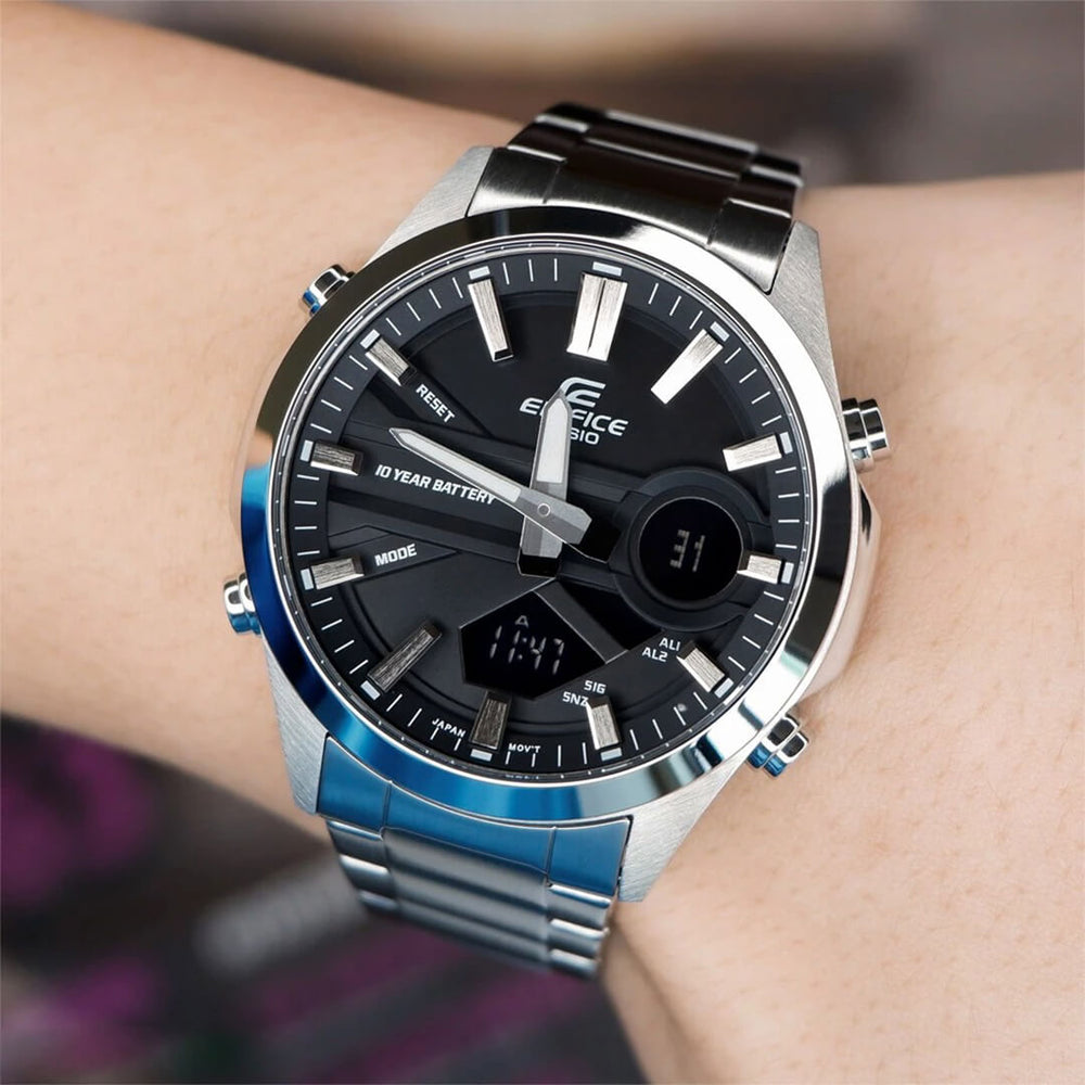 Reloj Edifice EFV-C120D-1A Hombre Acero Plateado