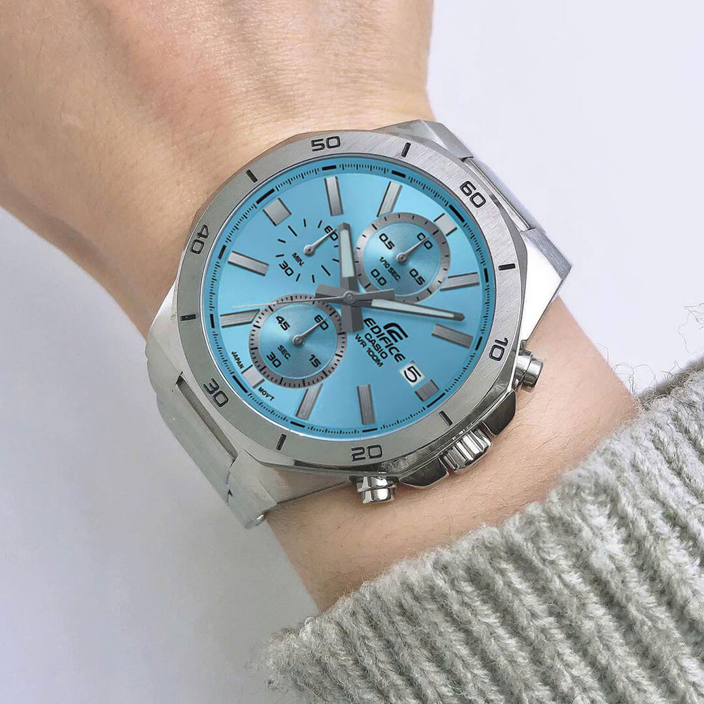 Reloj Edifice EFV-640D-2B Hombre Acero Celeste