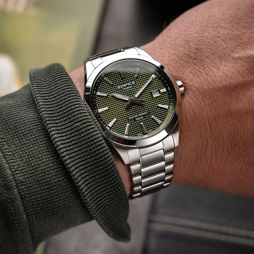 Reloj Edifice EFV-160D-3AVDF Hombre Acero Plateado