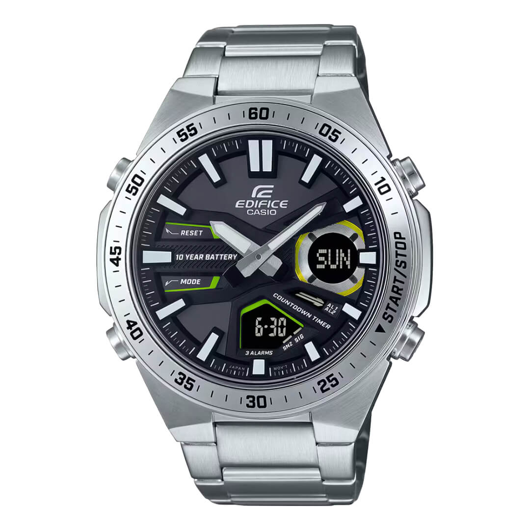 Reloj Edifice EFV-C110DC-1A3V Hombre Acero Plateado