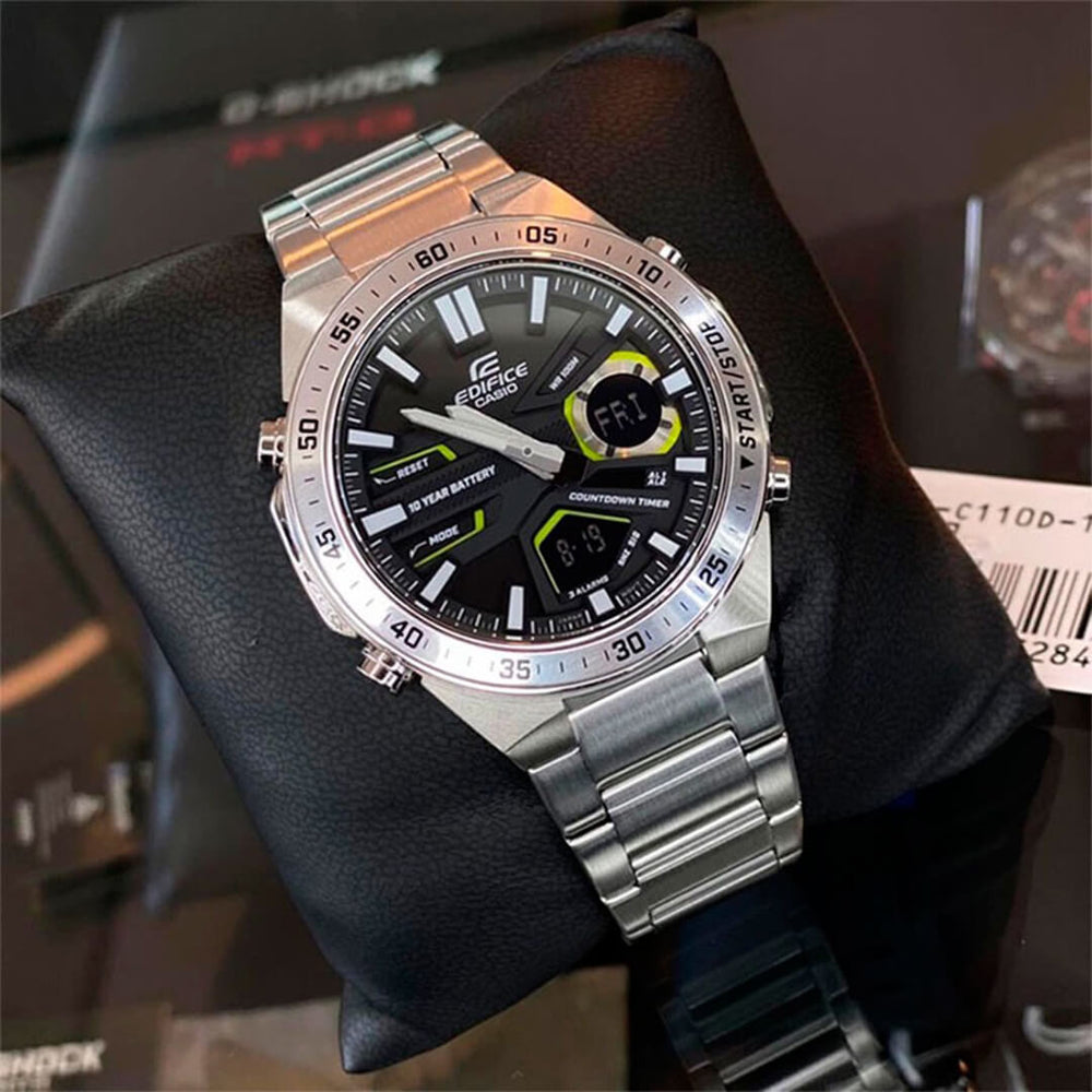 Reloj Edifice EFV-C110DC-1A3V Hombre Acero Plateado