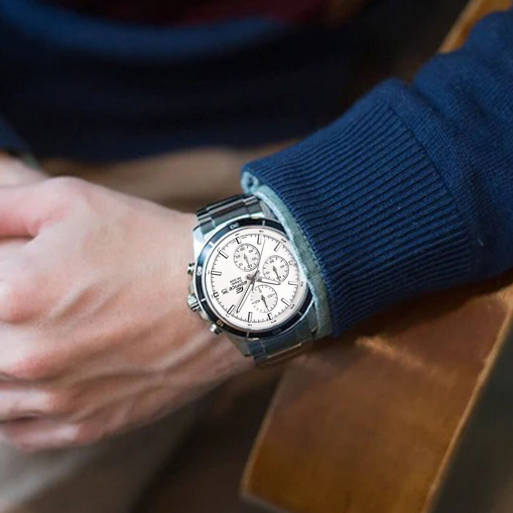 Reloj Edifice EFR-526D-7AV Hombre Acero Blanco