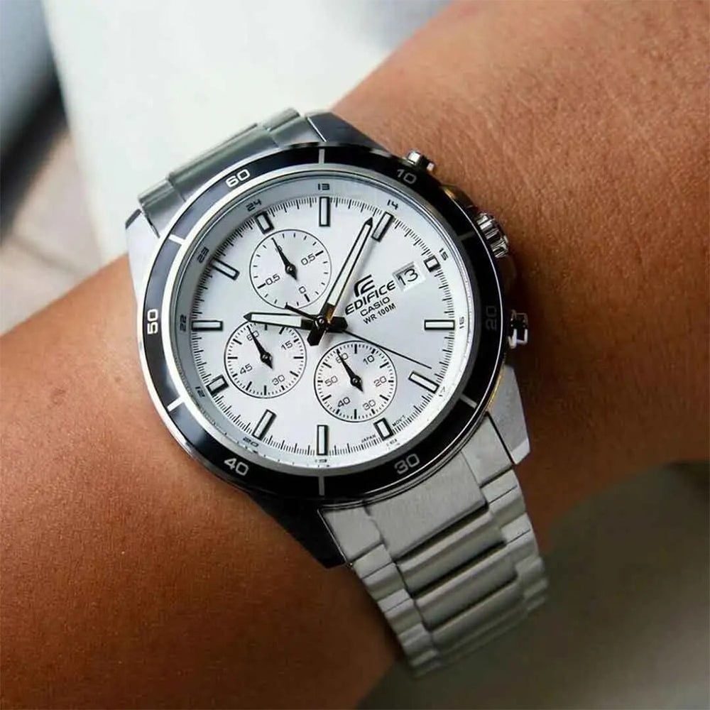 Reloj Edifice EFR-526D-7AV Hombre Acero Blanco