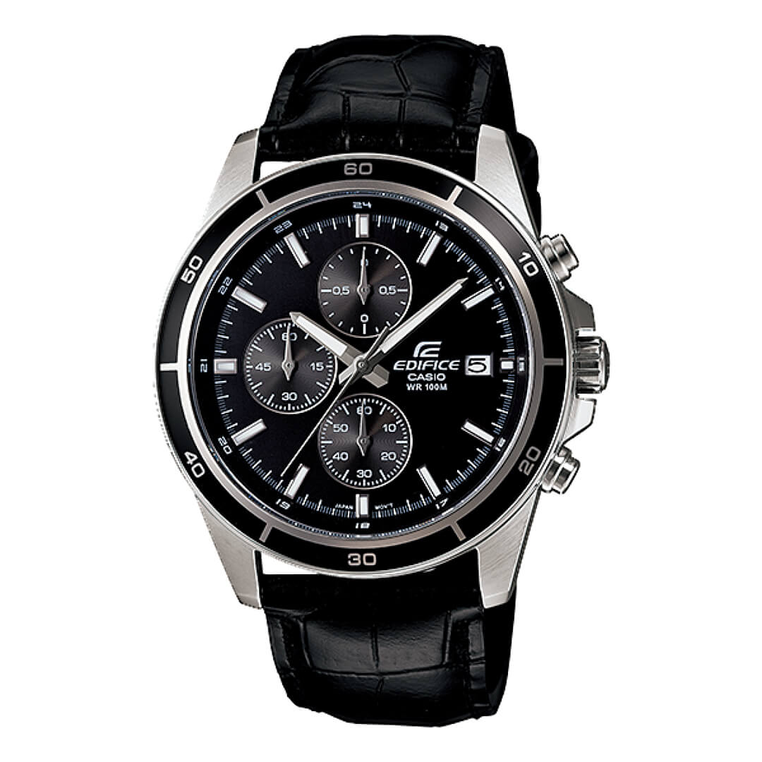 Reloj Edifice EFR-526L-1A Hombre Cuero Negro | EDF-47