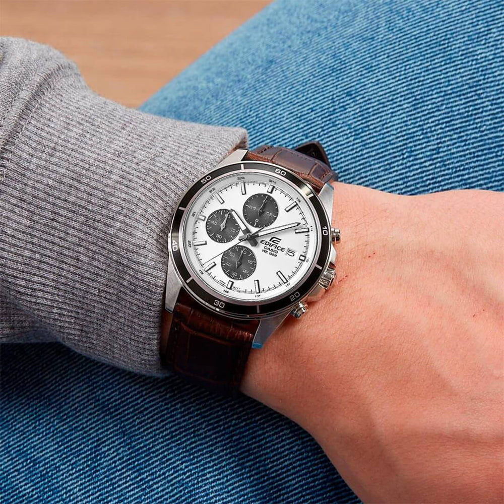 Reloj Edifice EFR-526L-7A Hombre Cuero Marrón