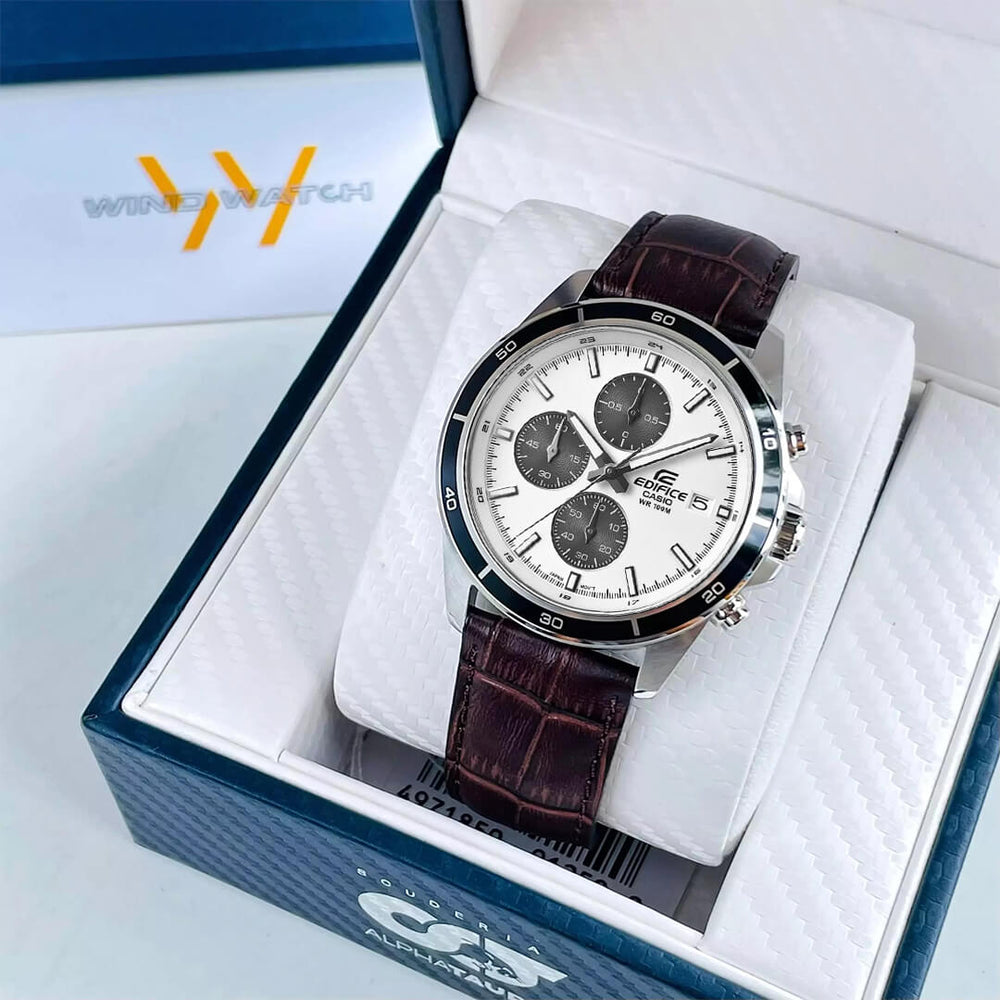 Reloj Edifice EFR-526L-7A Hombre Cuero Marrón