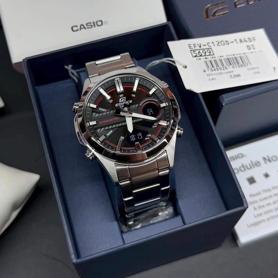 Reloj Edifice EFV-C120D-1A4D Hombre Acero Plateado
