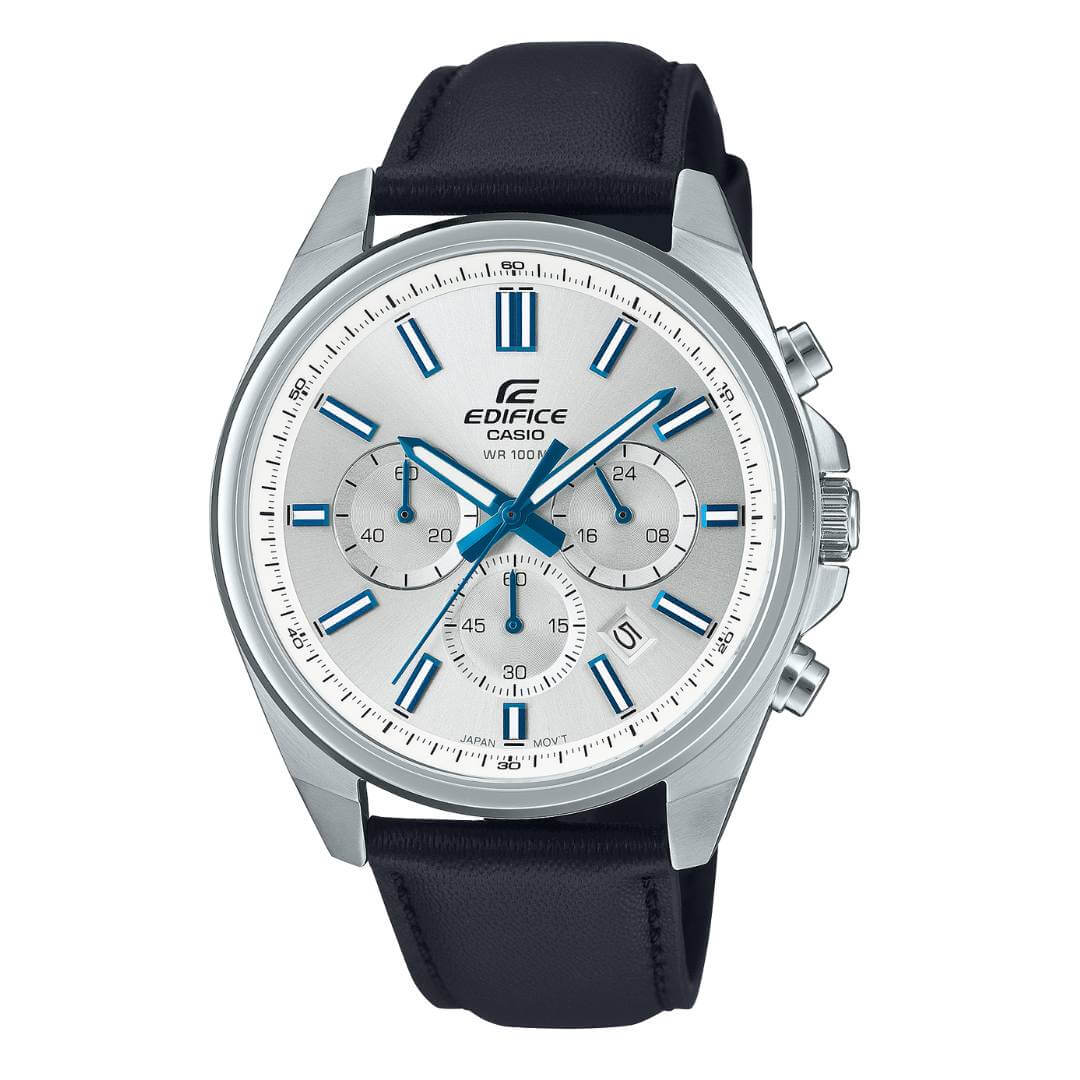 Reloj Edifice EFV-650L-7A Hombre Cuero Negro