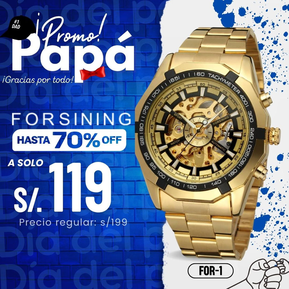 Reloj Forsining FOR-1 Hombre Automático Dorado