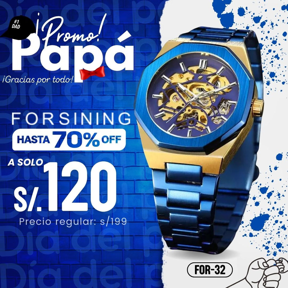 Reloj Forsining FOR-32 Hombre Automático Azul