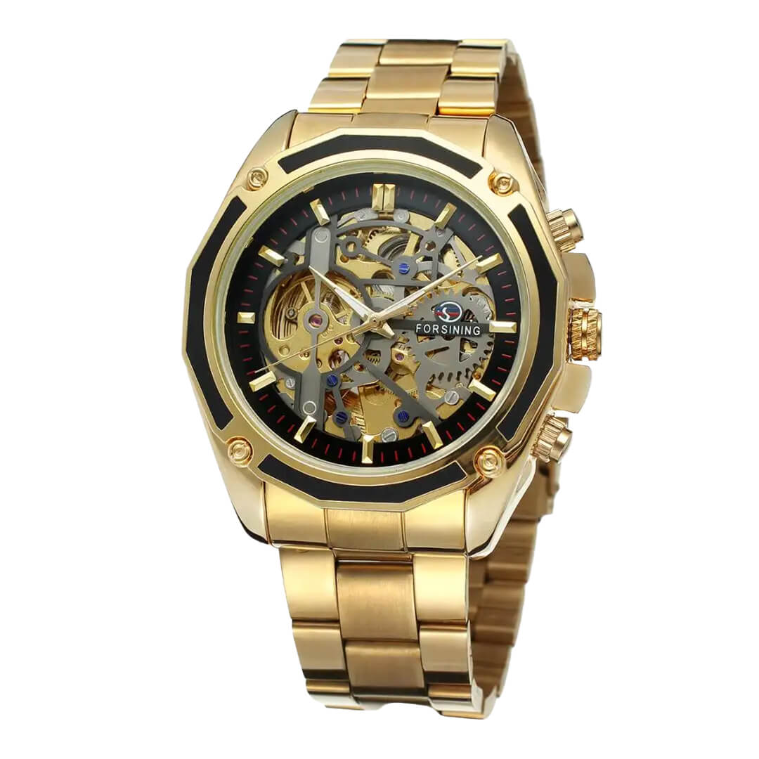 Reloj Forsining Hombre Automático Dorado | FOR-55