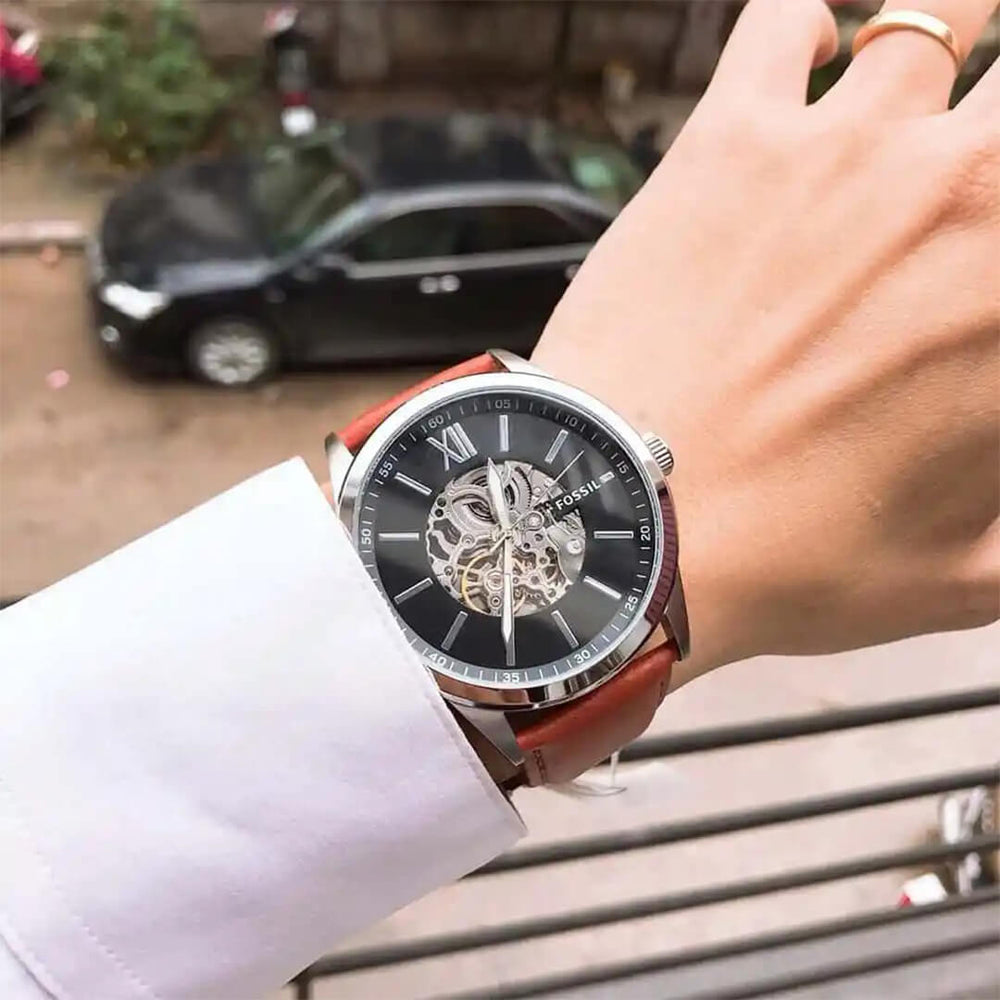 Reloj Fossil Flynn BQ2386 Hombre Automático Marrón