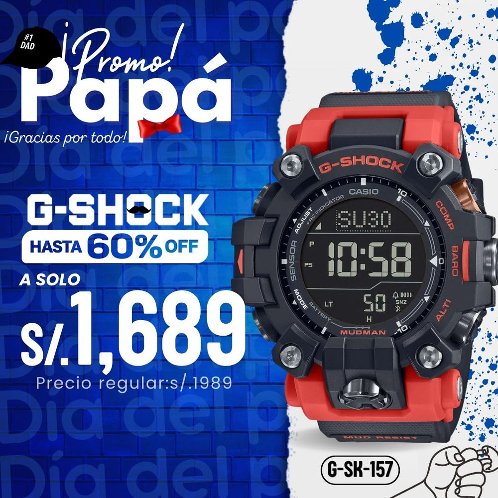 Reloj G-Shock Mudman GW-9500-1A4 Hombre Resina Negro