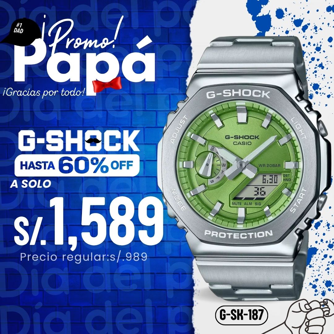 Reloj G-Shock GM-2110D-3A Hombre Acero Plateado