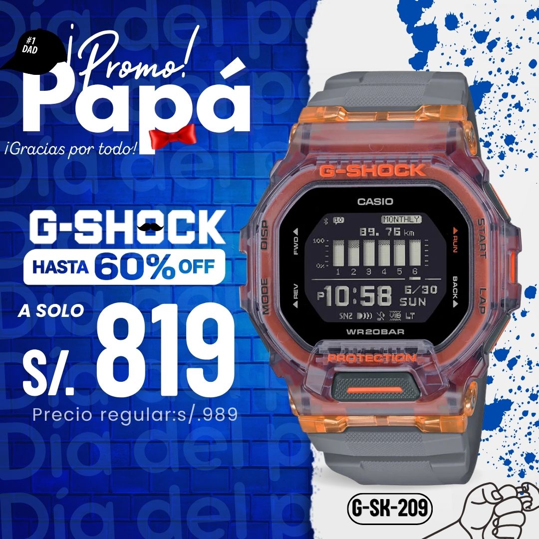 Reloj G-Shock GBD-200SM-1A5 Hombre Resina Rojo
