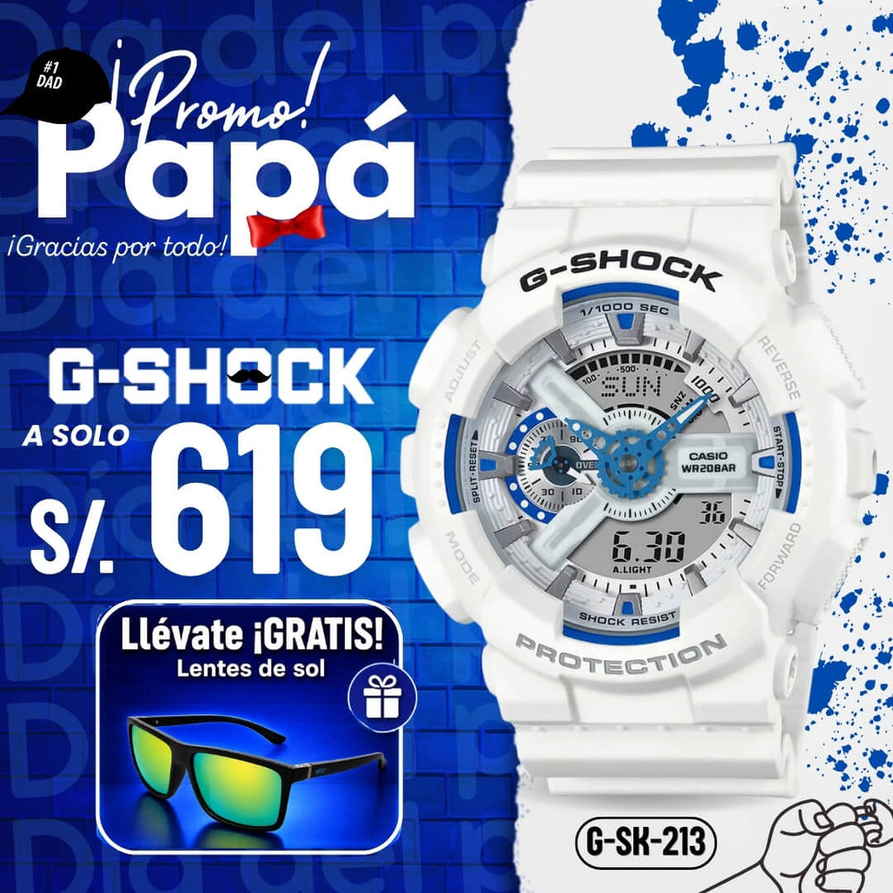 Reloj G-Shock GA-110HDS-7A Hombre Resina Blanco