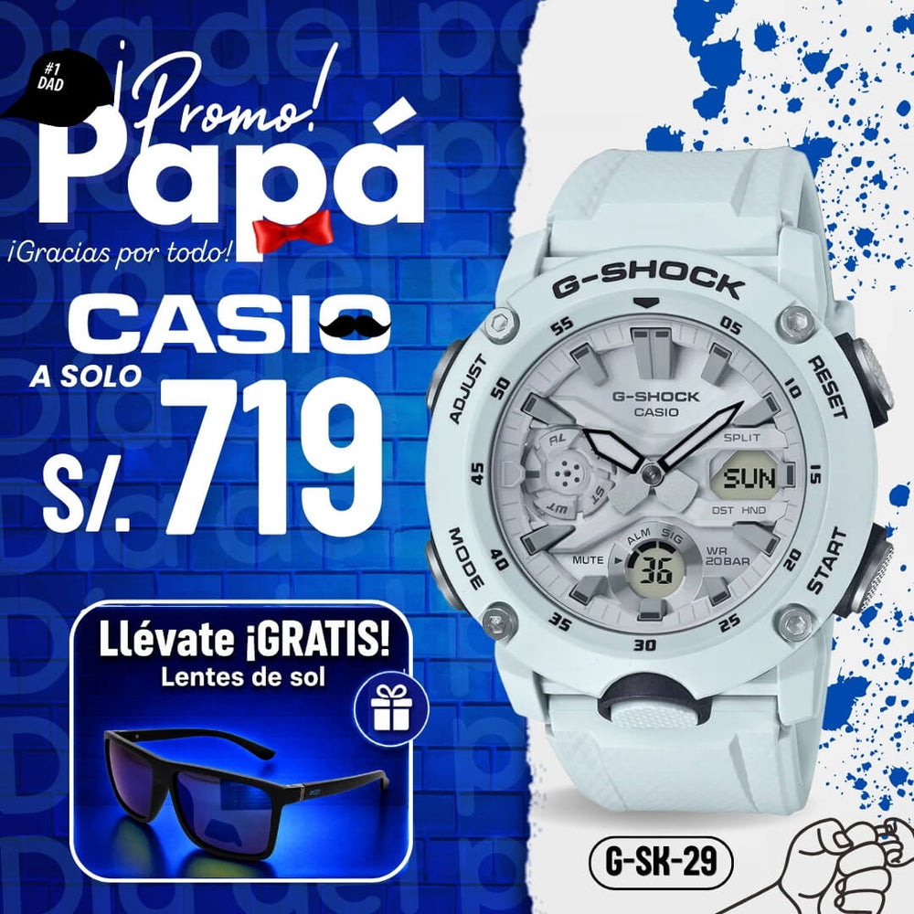 Reloj G-Shock GA-2000S-7A Hombre Resina Blanco