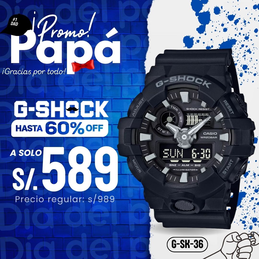 Reloj G-Shock GA-700-1B Hombre Resina Negro